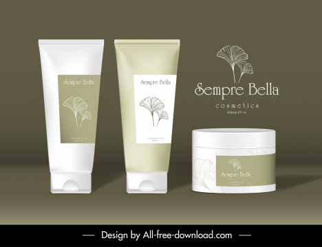 kozmetikai csomagolas cosmetic brand advertising banner elegant modern design