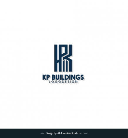 kp buildings logotypes modern elegant stylized texts geometric design
