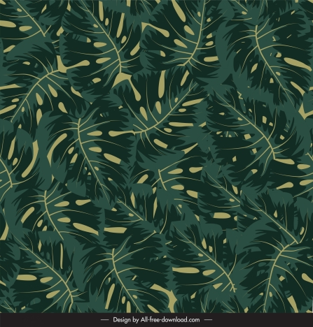 leaves background luxuriant sketch classic green decor