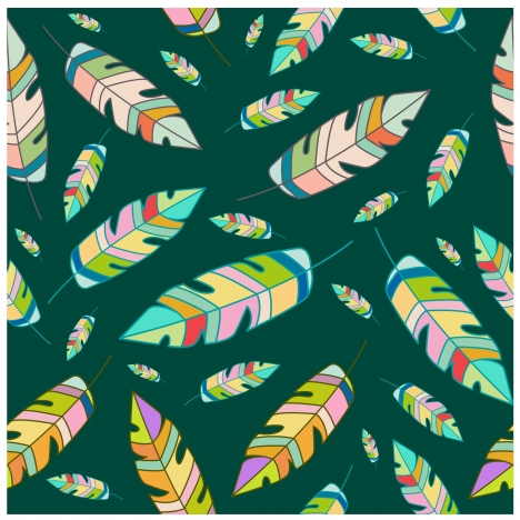 leaves pattern design with colorful style