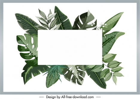 Leaves text box background green retro design vectors stock in format for  free download 