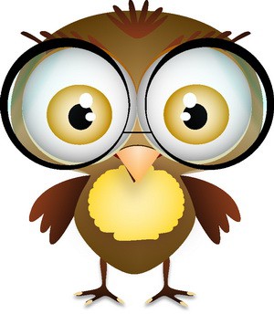 little bird with glasses