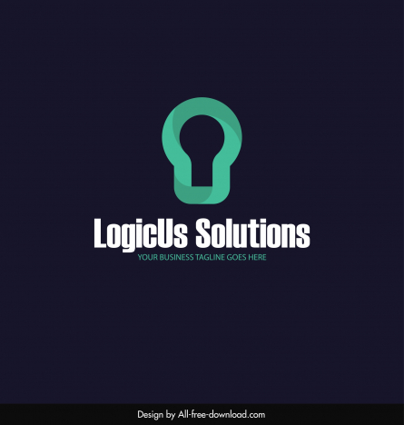 logicus solutions logo modern flat contrast