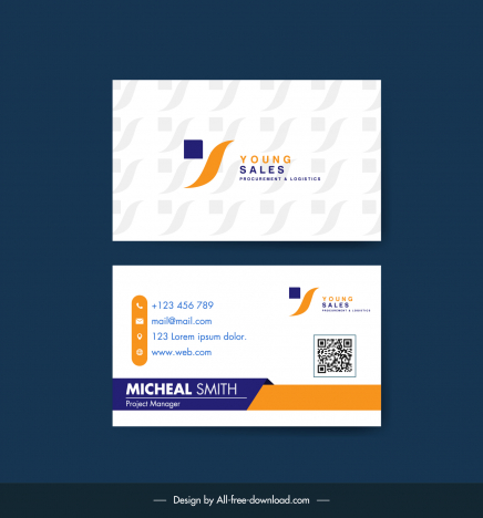 logistics business card template repeating geometry curves