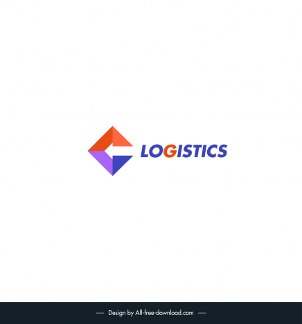 logistics logo template elegant modern geometry design