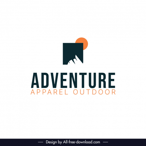 logo adventure apparel outdoor template flat modern contrast