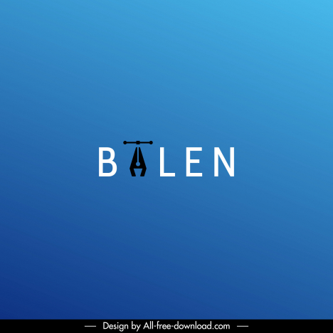 logo balen template flat elegant stylized texts decor