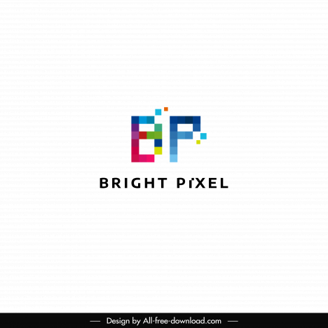 logo bright pixel logo modern colorful geometry