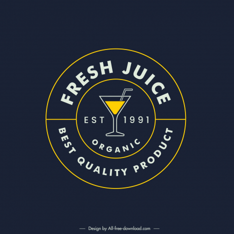 logo juice template flat dark geometric glass
