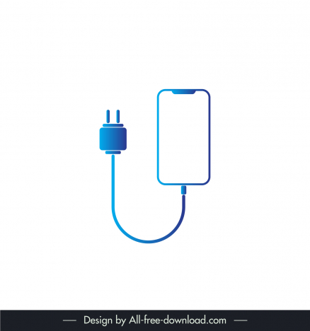 Premium Vector  Vector single sketch charger for mobile phones