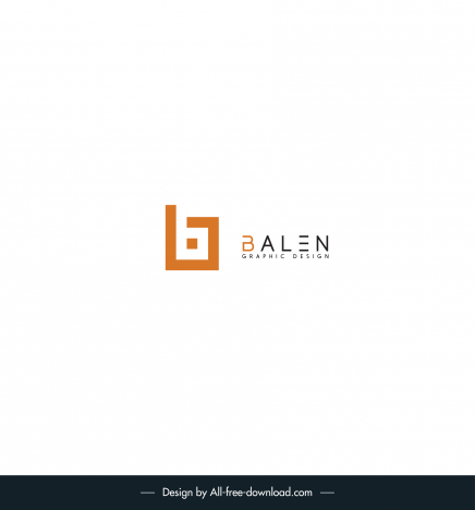 logo name balen template flat geometric square decor