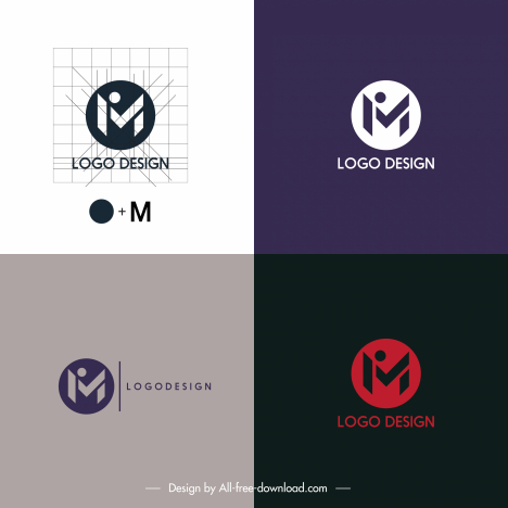 logo templates word sketch flat design