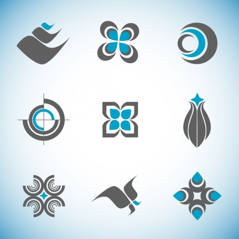 logo vector design elements with abstraction style