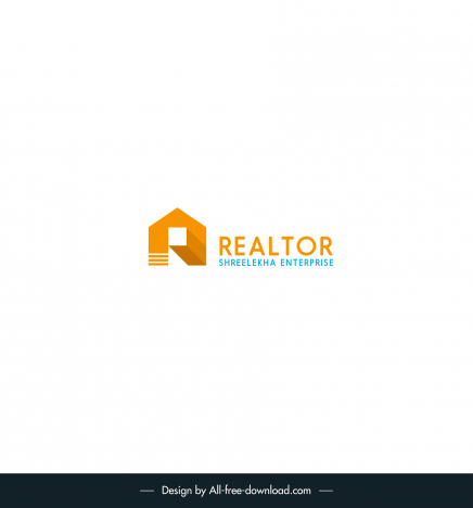 logo which indicates realtor template elegant stylized text design