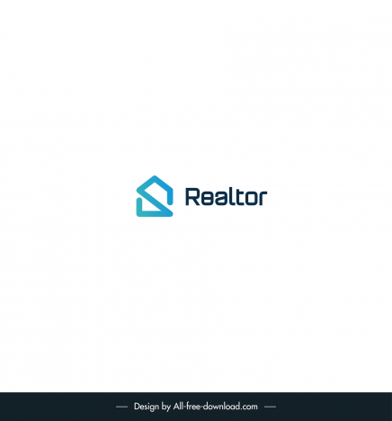 logo which indicates realtor template flat elegant stylized texts decor