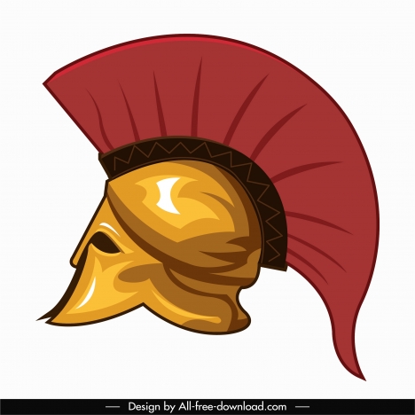 Medieval warrior helmet icon colored classic sketch vectors stock in ...