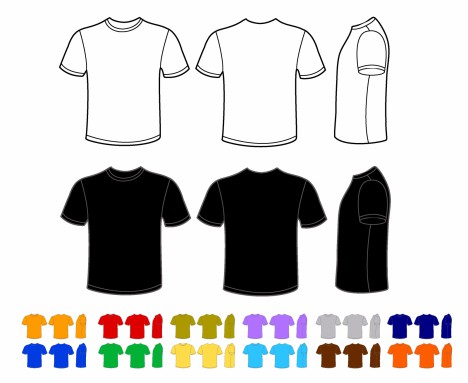 Men T-shirt vectors stock in format for free download 914.38KB