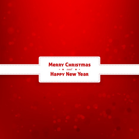 merry christmas and happy new year frame red background