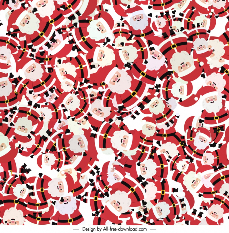 merry christmas ps pattern template repeating santa claus