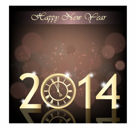 New Year clock 2014