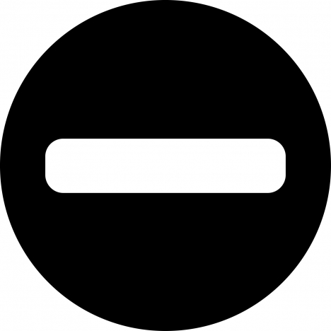 no entry traffic signboard icon minus circle contrast black white outline