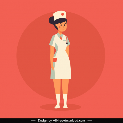nurse character design elements cute cartoon
