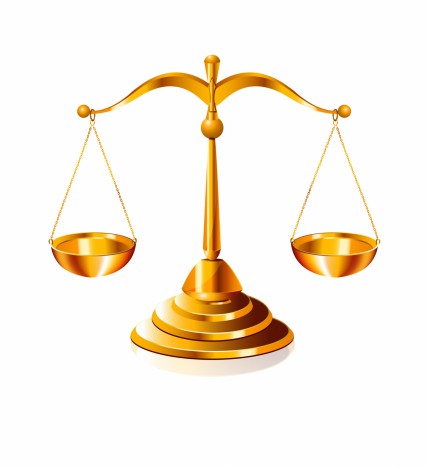 Object scale justice vector art