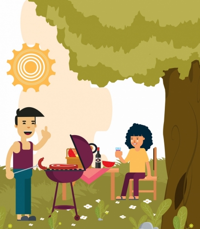 Family picnic - Free Stock Illustrations | Creazilla