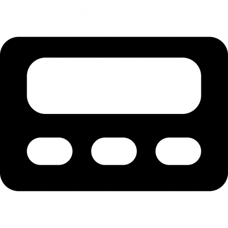 pager sign icon flat contrast symmetric outline