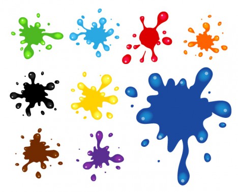 Paint splats vectors stock in format for free download 1.80MB
