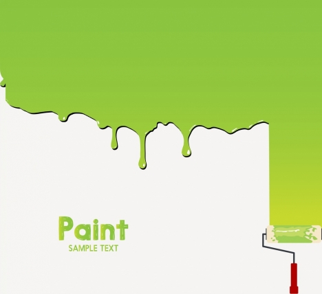 paint work background green water color brush icon