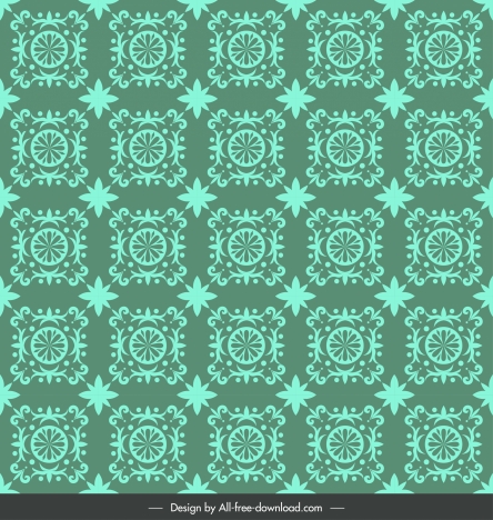 pattern template classical repeating symmetric decor dark green