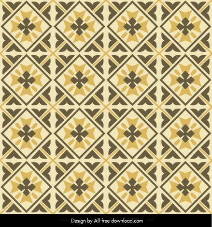 pattern template flat retro symmetric repeating design