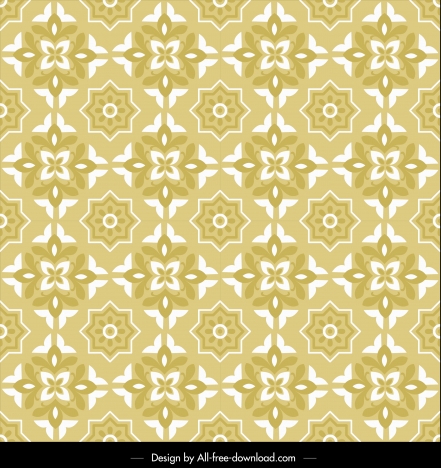 pattern template yellow decor classical repeating symmetric design