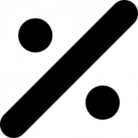 percentage mark sign icon symmetric flat silhouette sketch