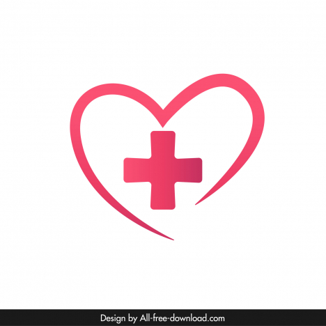 pharmacy cross sign template elegant heart cross shape outline