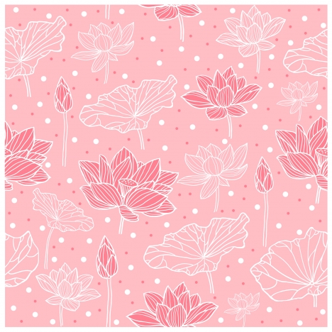 pink background design with lotus flowers