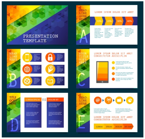 presentation template vector illustration with colorful modern background