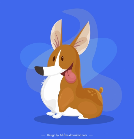 Puppy dog icon cute colored cartoon sketch vectors stock in format for free  download 