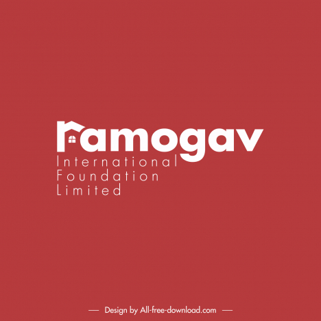 ramogav international foundation limited logo stylized texts layout
