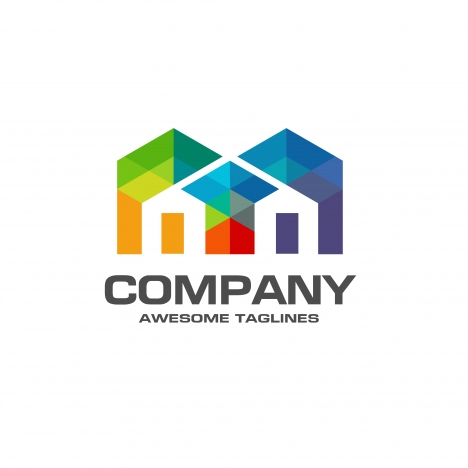real estate logo colorful concept
