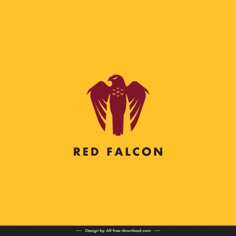 red falcon sports academy logo flat symmetry