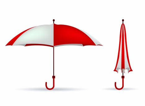 red-white colored umbrella