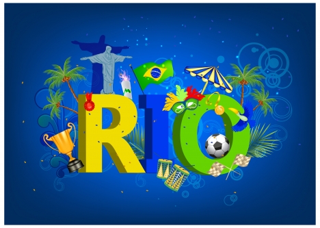rio 2016 olympic games banner poster template
