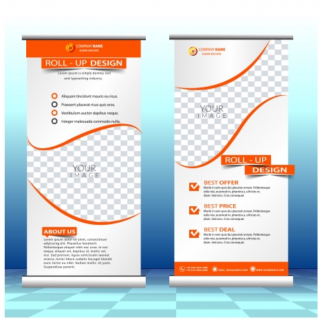 roll up banner design with modern style