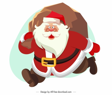 Santa claus icon funny cartoon character sketch vectors stock in format for  free download 
