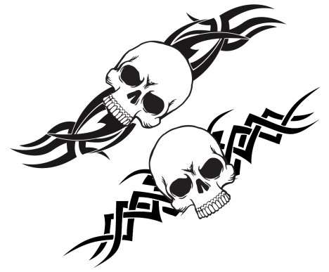 Scary tattoo vectors stock in format for free download 563.05KB