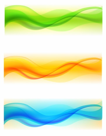 Set of color wave