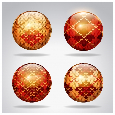 shiny decorative globes vector illustration