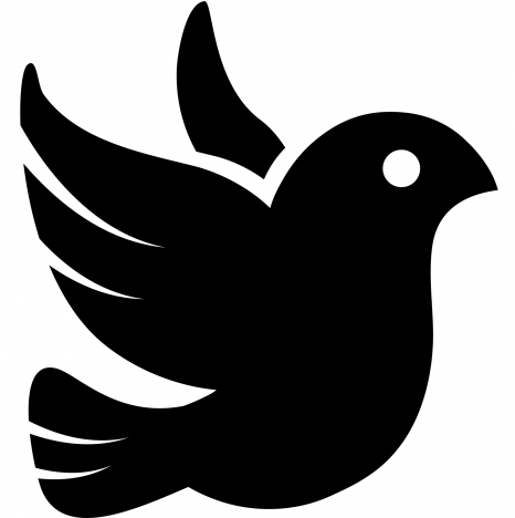 silhouette dynamic flying pigeon icon